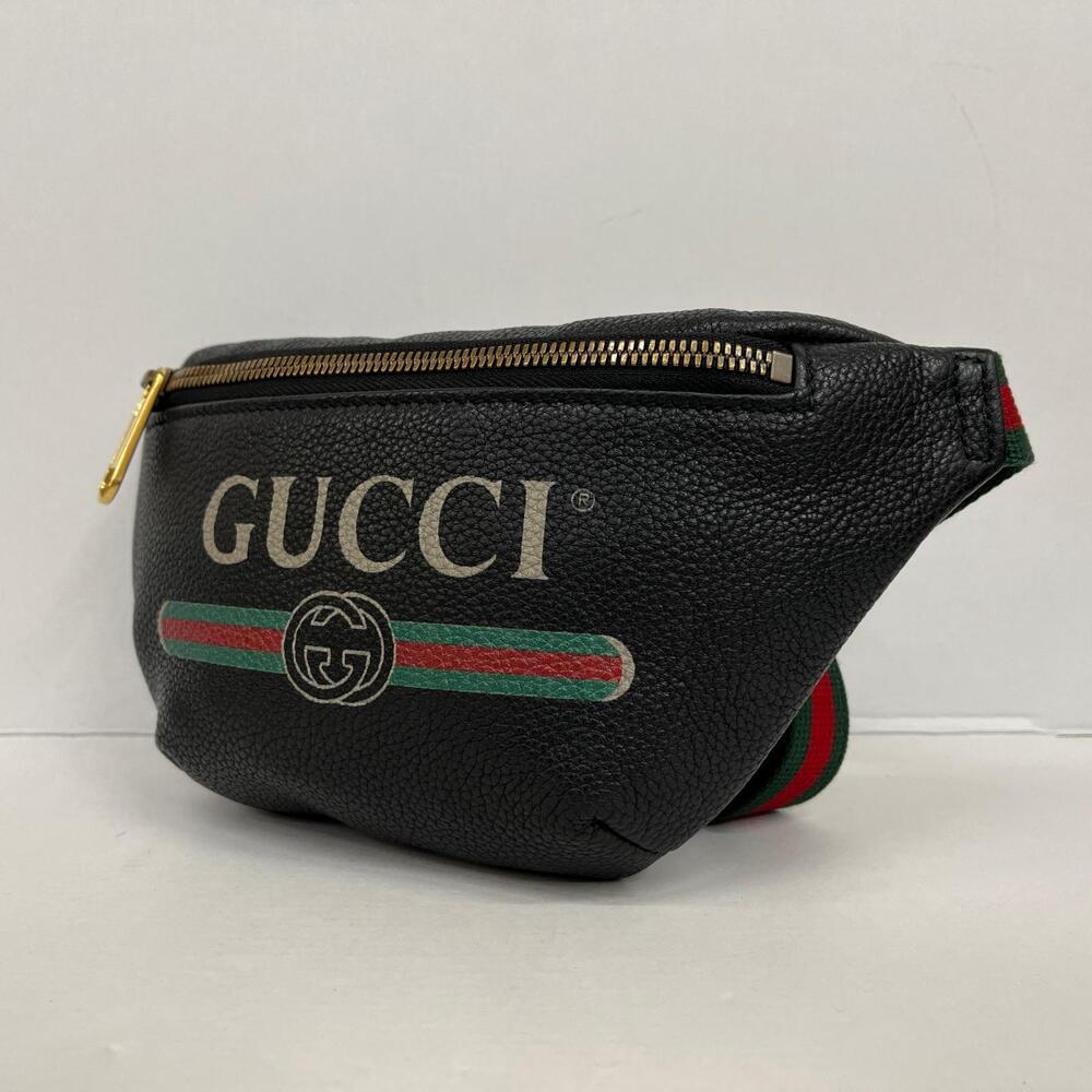 Gucci Crossbody Body belt bag logo web interlocking G Black